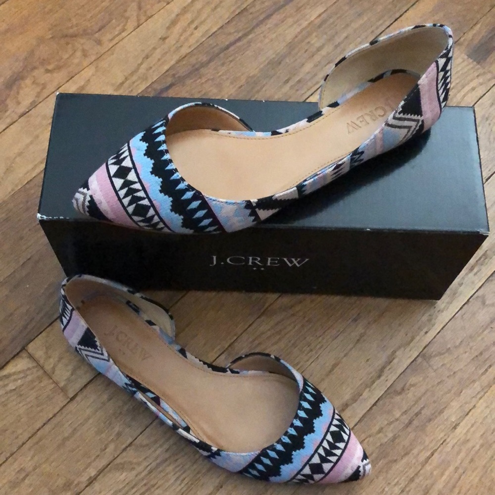 J. Crew factory woven d’orsay flats